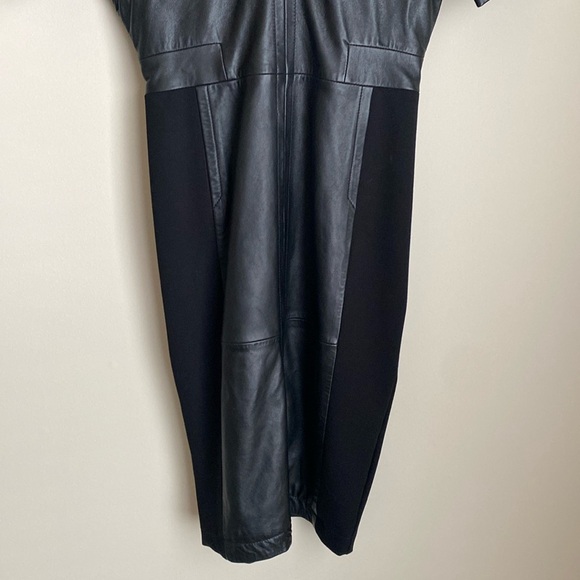 French Connection - Black Leather dress size 2 - Picture 3 of 8